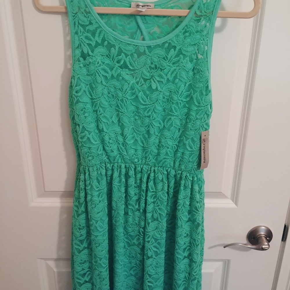 Teal Floral Dress